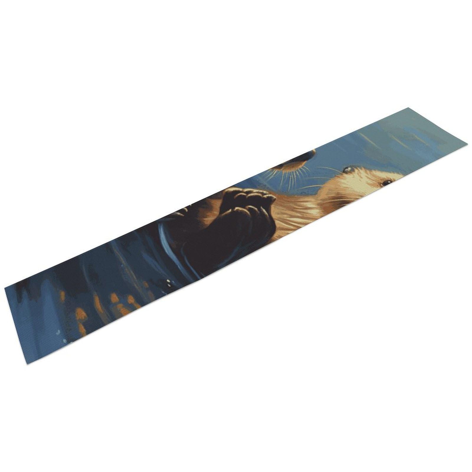 Chemin de table en lin loutres de mer pour habiller une grande table