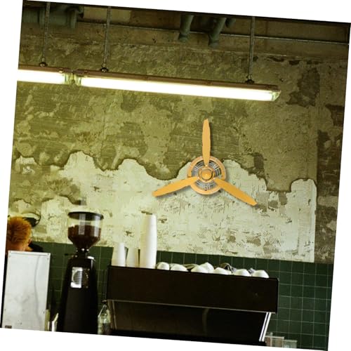 Décoration Murale Hélice Vintage Fer Forgé Jaune Objet Rétro