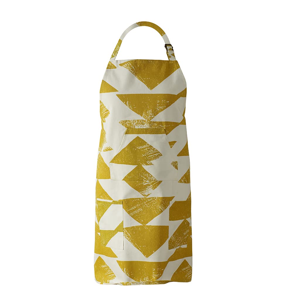 HPD Half Price Drapes Aprons for Men Women with Large Pockets Adjustable Unisex PRTW-D35-AP Triad Printed Cotton, 27 X 34 Inch, Triad Gold