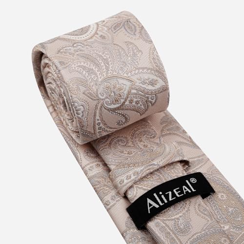 Image of Alizeal Mens 3.15'' Vintage Paisley Tie Pocket Square Set