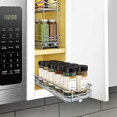 LYNK PROFESSIONAL® Pull Out Spice Rack Organizer for Inside Kitchen ...