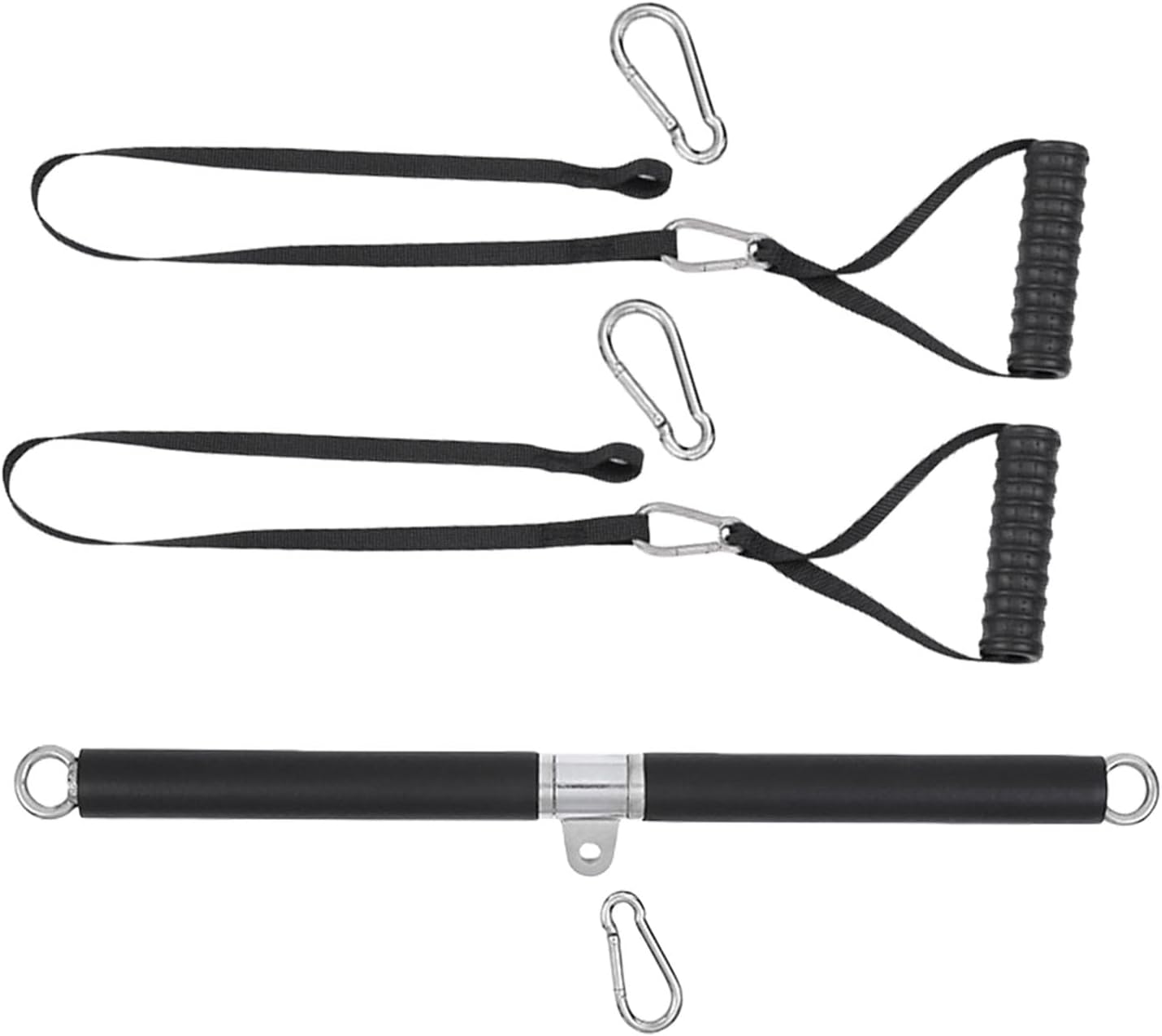 Pull Down Rod Homes Gym Pulley Cable Machine Attachment with Strap and Handle Back Strength Workout Handle Back Strength Workout Handle