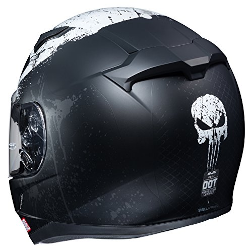 HJC Marvel Unisex-Adult full face CL-17 Punisher 2 Motorcycle Helmet (MC-5SF, Medium)