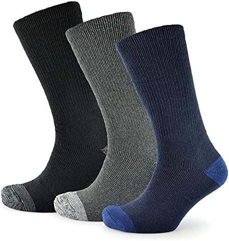 IUEG Six Pairs Mens Big Foot Ultimate Work Socks Heavy Duty Extra Thick Breathable with Heel and Toe Protection  Over-the-Calf Mens Boot Socks for Mechanics, Engineers, Builders ,Warehouse Workers