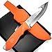 Messe mit günstig Kaufen-Wolfgangs WHUNTER 2 Jagdmesser feststehende Klinge mit Aufbrechhaken aus starkem 420er Stahl (Durchgängiger Erl) - Aufbrechmesser auch als Angelmesser - Survival Outdoor Messer mit robuster Scheide