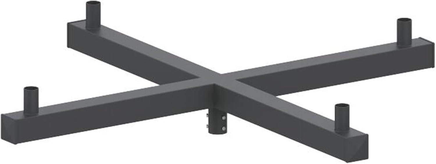 Square Beam Double Bullhorn Bracket for 4 Lights 180 Degree Mounting Bracket with 2-3/8" Slip Fitter Post Light Accessories for LED Parking Lot Light Shoebox Light Street Light Area Light