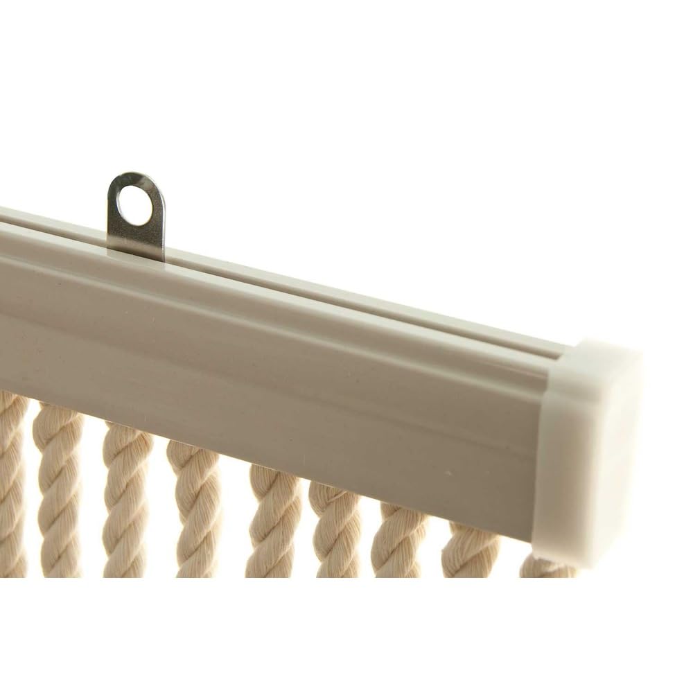HAB & GUT -DV0122- Cortina de puerta MARE con 60 cuerdas gruesas 100/220 cm cortina de cuerda Mosquitera beige balcón terraza Boho
