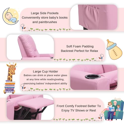 Hzlagm Kids Recliner Chair With Cup Holder thumb #4