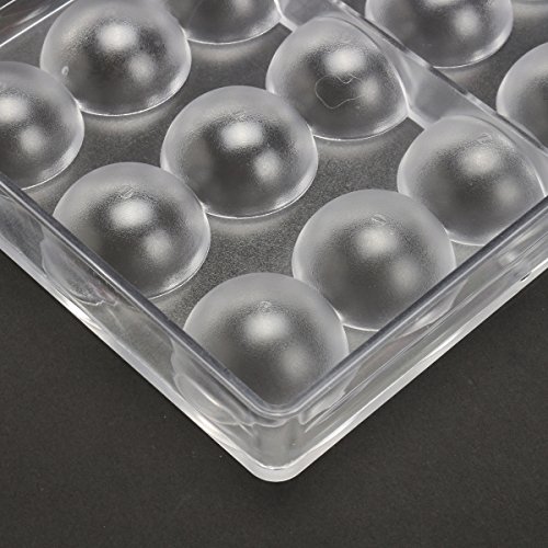 Hapyly 24 Grid Semi-Sphere Chocolate Candy Mold Pc Polycarbonate Chocolate Making Mould #TOP2
