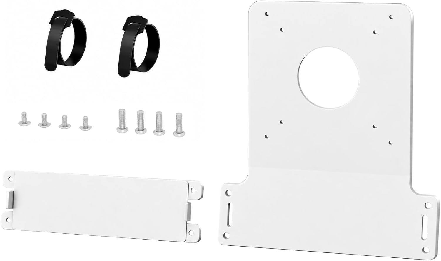 Metal VESA Adapter Plate Bracket Only for Apple 27" Studio Display, VESA Mount Adapter Kit Converts to 75x75/100x100 VESA Patterns, Includes All Screws & 2 Cable Ties, White