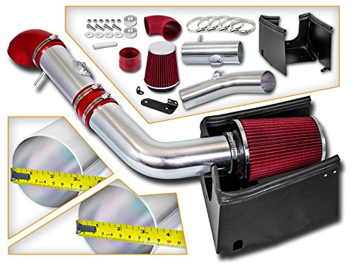 Cold Air Intake System with Heat Shield Kit + Filter Combo RED Compatible For 05-08 Ford F150 5.4L V8
