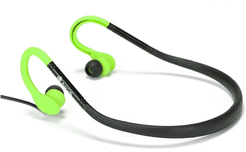 NGS Cougar Waterproof Stereo Sport Earphone with Ear Hook - Green/Black