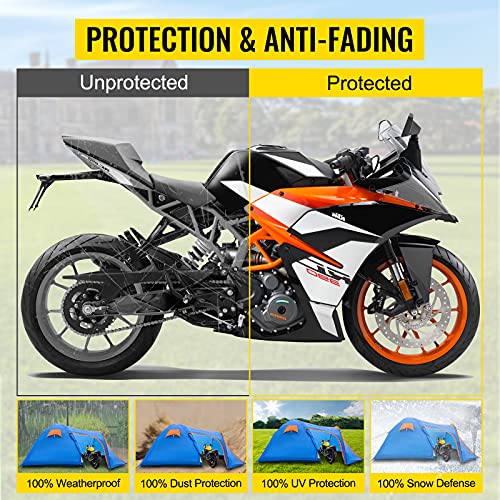 Vevor Motorcycle Camping Tent, 2-3 Person Motorcycle Tent For Camping, Waterproof Motorcycle Tent W/Integrated Motorcycle Port, Easy Setup Motorbike Camping Tent For Outdoor Hiking And Backpacking #TOP3