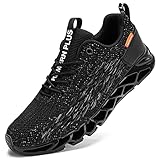 LARNMERN Zapatillas de Deporte Hombre Ligero Transpirable Running Zapatos para Correr Gimnasio Casual Sneakers Deportivas（Negro 43）