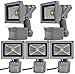 Produktbild 5pcs 10W LED Fluter Spot Außenstrahler Flutlich Strahler mit Bewegungsmelder,ALPHA DIMA Kaltweiß Wandstrahler Grau Aluminium IP65 Wasserdicht AC 85-265V Tageslichtweiß