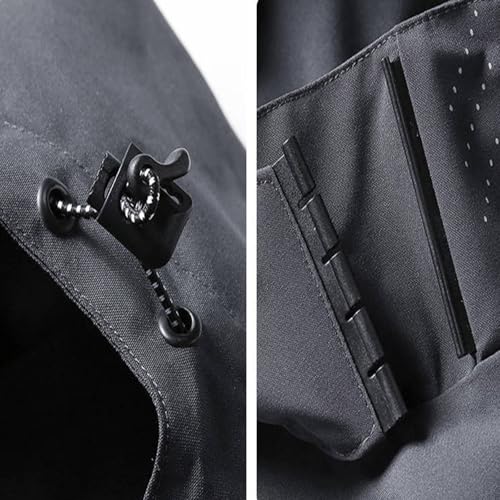 Jaqueta tática masculina à prova d'água para uso ao ar livre, cor sólida, resistente à água, com co