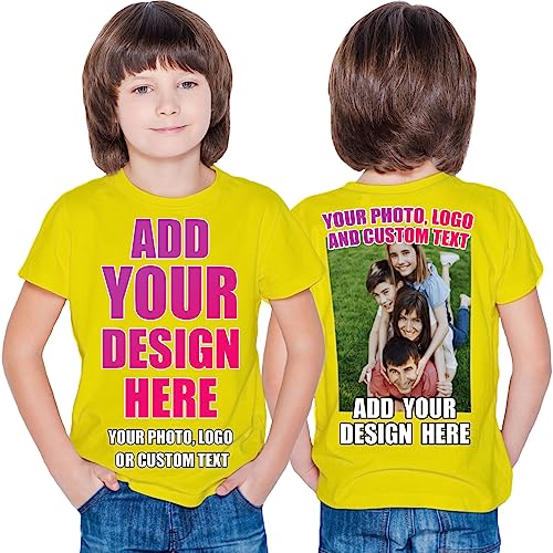 T-shirt enfant personnalisé recto verso vêtement texte image