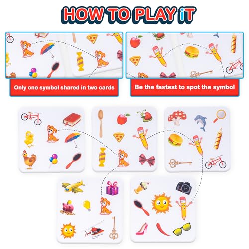 Image of Ratna's Find It First Match Game, Visual Perception Family Card Game, 2-8 Players Game for Kids Ages 5 Years and Above