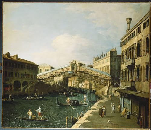 Cuadro Canal Venezia Antonio Canal pintura sobre lienzo para vestir paredes vacías 60x90
