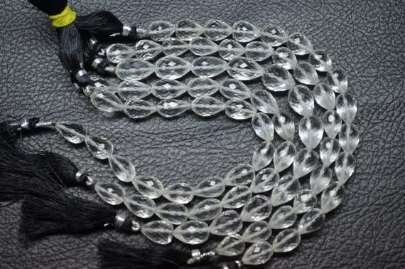 Briolettes cristal de roche de qualité supérieure pour bijoux de luxe