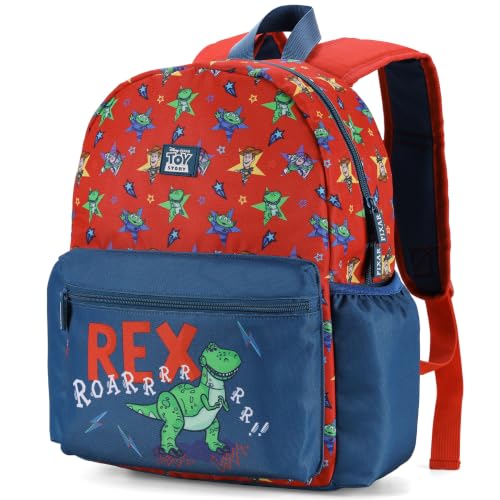 Mochila Disney para crianças, 30,5 cm/35,5 cm, mochila escolar, Toy Story Rex's Roaring Galaxy Check, Small, Personagem