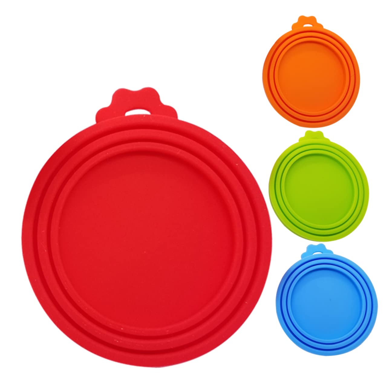 OKUMEYR 4 Pack Silicone Can Lids for Pet Food Storage Dog Food Can Covers Air-tight Seal Safe Gentle for Pet Health