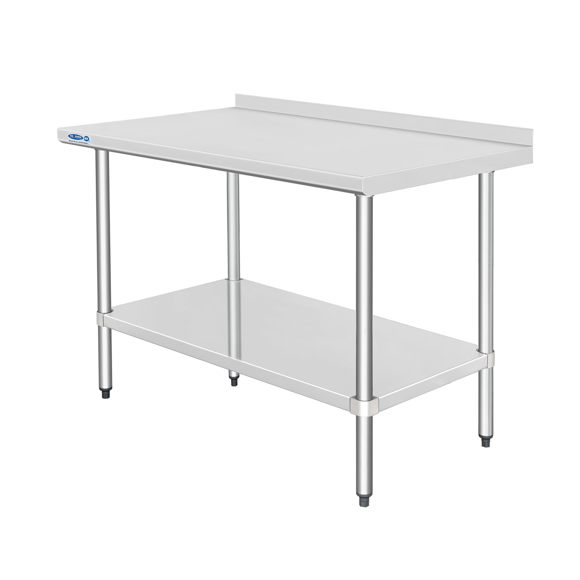 Photo 1 of HARDURA Stainless Steel Table with Backsplash 30 x 48 Inches