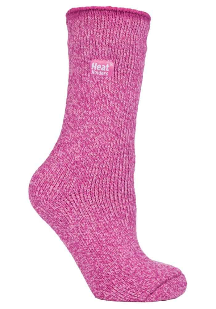 Heat Holders Women's Pink (Merino) - Thick Reinforced 2.9 Tog Winter Warm Outdoor Merino Wool Thermal Socks (4-8 Uk, )