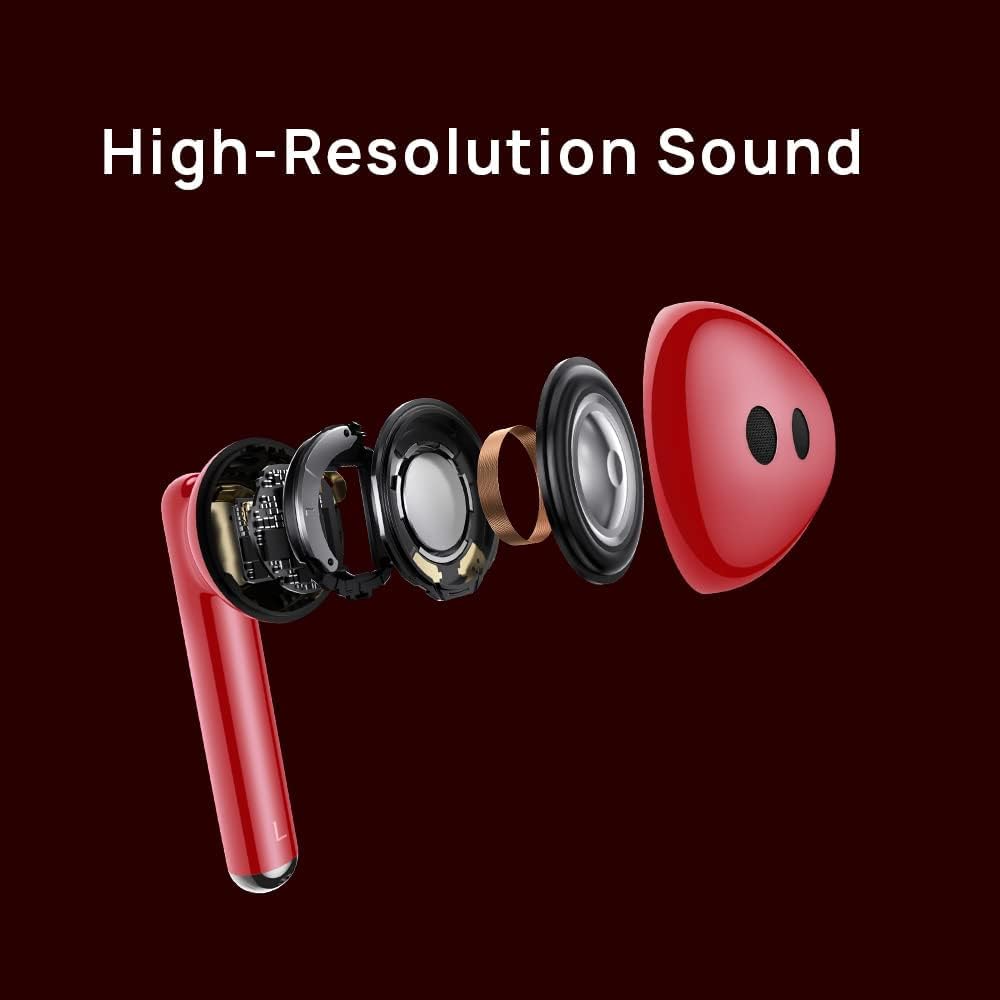 HUAWEI FreeBuds Lipstick, kabellose Bluetooth-Kopfhörer, aktive Geräuschunterdrückung, kabelgebundenes Ladegerät, hochauflösender Sound, Verbindung mit 2 Geräten, 30 Monate Garantie, rot