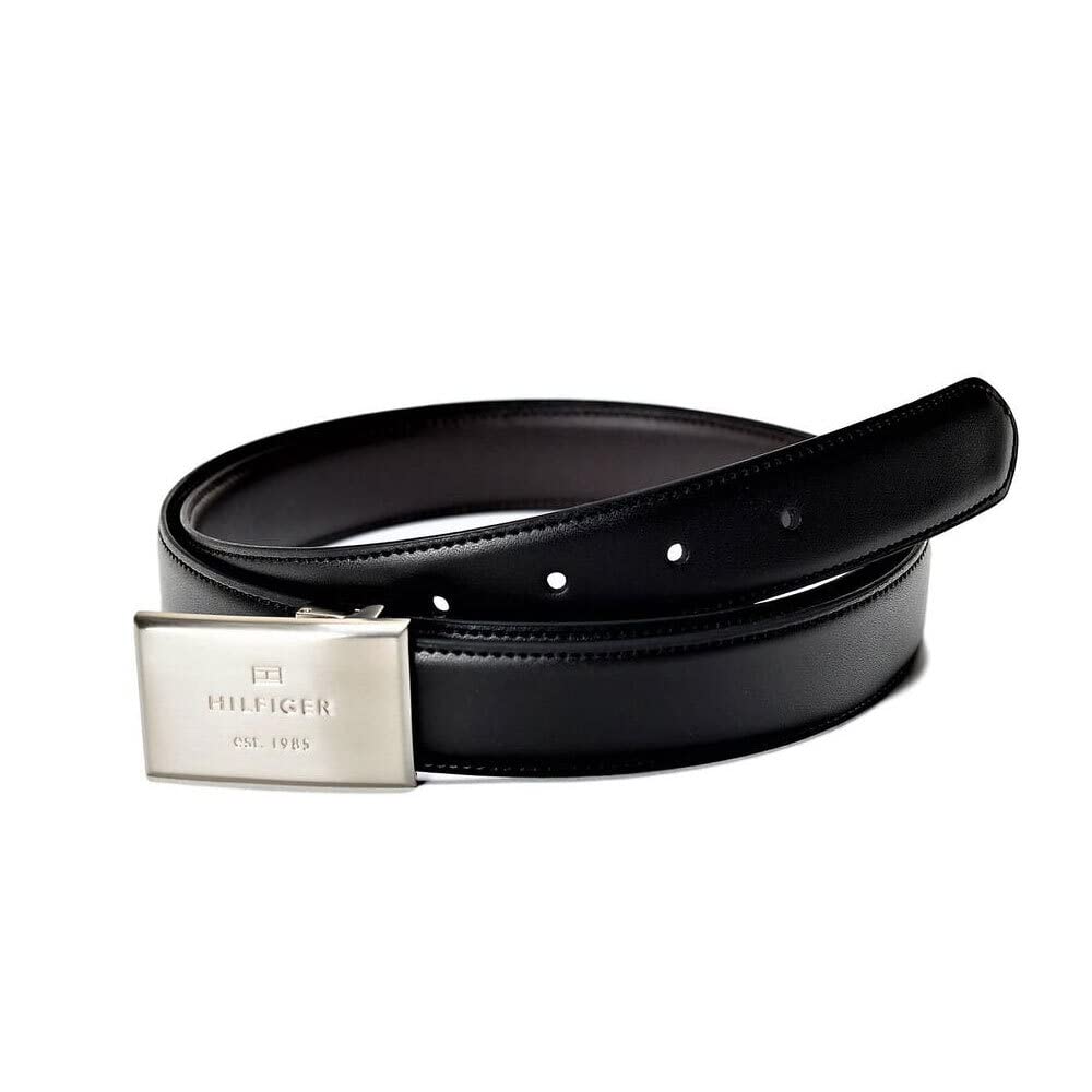 Tommy Hilfiger Set di cinture da boxe da uomo con cintura reversibile nero-marrone con due fibbie intercambiabili