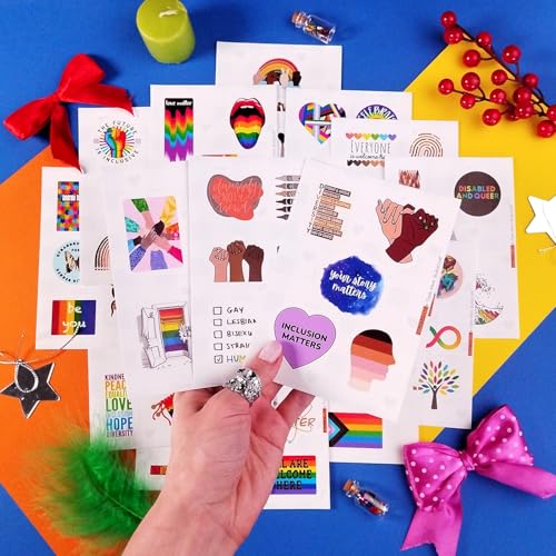 BulbaCraft Diversity & Inclusion Stickers for Water Bottle and Laptop - Social Awareness Party Supplies & Decorations, Waterproof Vinyl Unity Decals, Diversity Stickers Laptop, Gifts for Women & Men by BulbaCraft - Image 7