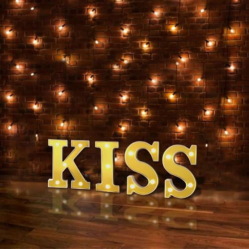 Image of Efavormart 6 inch Gold Marquee Letter K, Mirror Front Warm White LED Light Up 3D Sign, Battery Operated 72H Glow for Wedding Party & Wall Decor