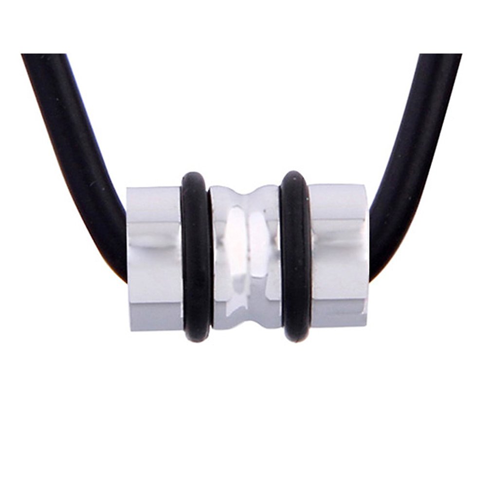 DonDon Collana Uomo Pelle 50 cm con Ciondolo Ali in Acciaio Inox e