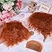 CHGCRAFT 2 Pcs Doll Hair Wefts for Making Doll Hair and Figurine Wigs Doll DIY Making Accessories for Doll DIY Wig Doll Making, Reddish Brown