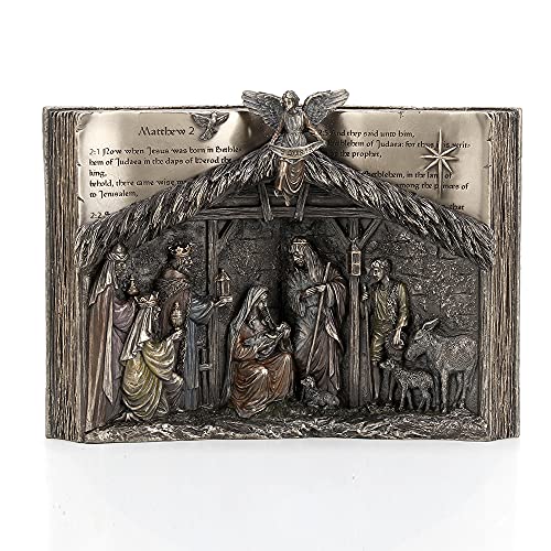 Estatua de Resina Bronzed Nativity de Jesús 13.3 cm Alto