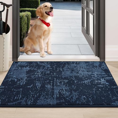 BEQHAUSE Dirt Trapper Door Mat 24" x 36", Non-Slip Doormats Washable Entryway Rugs, Stain Resistant Dog Door Mats Absorbent Welcome Floor Mat for Fron