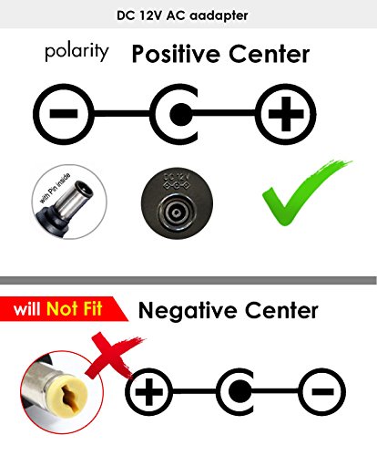 T-Power 12V Charger for Casio Privia Digital Piano Keyboard Supply See Model List in Description AD-A12150LW ADA12150LW PX, WK, CDP, AP, CTK Series PX130RD BK WE Ac Dc Adapter - Image 3