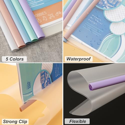 Dlicoda Capas de relatório com barra deslizante, pacote com 20 capas protetoras de papel transparent