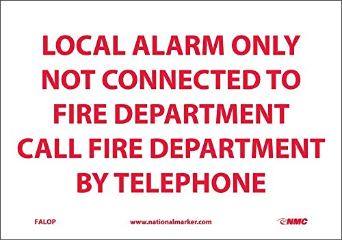 NMC ALARME LOCAL FALOP SOMENTE - NÃO CONECTADO AO DEPARTAMENTO DE Bombeiros - Ligue para o DEPARTAME