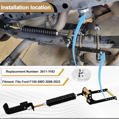 Image of 2 PCS 3611-YHD Rear Leaf Spring Helper Fits Ford F150 4WD 2009-2025