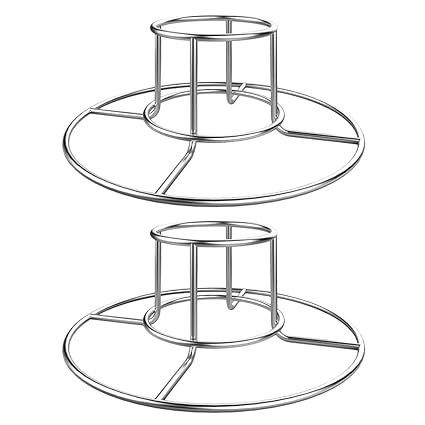 Beaupretty 2pcs Beer Can Chicken Holder Stainless Steel Beer Butt Whole Chicken Stand Roaster Rack Shelf for Grill Oven Smoker Tender and Chicken Turkey