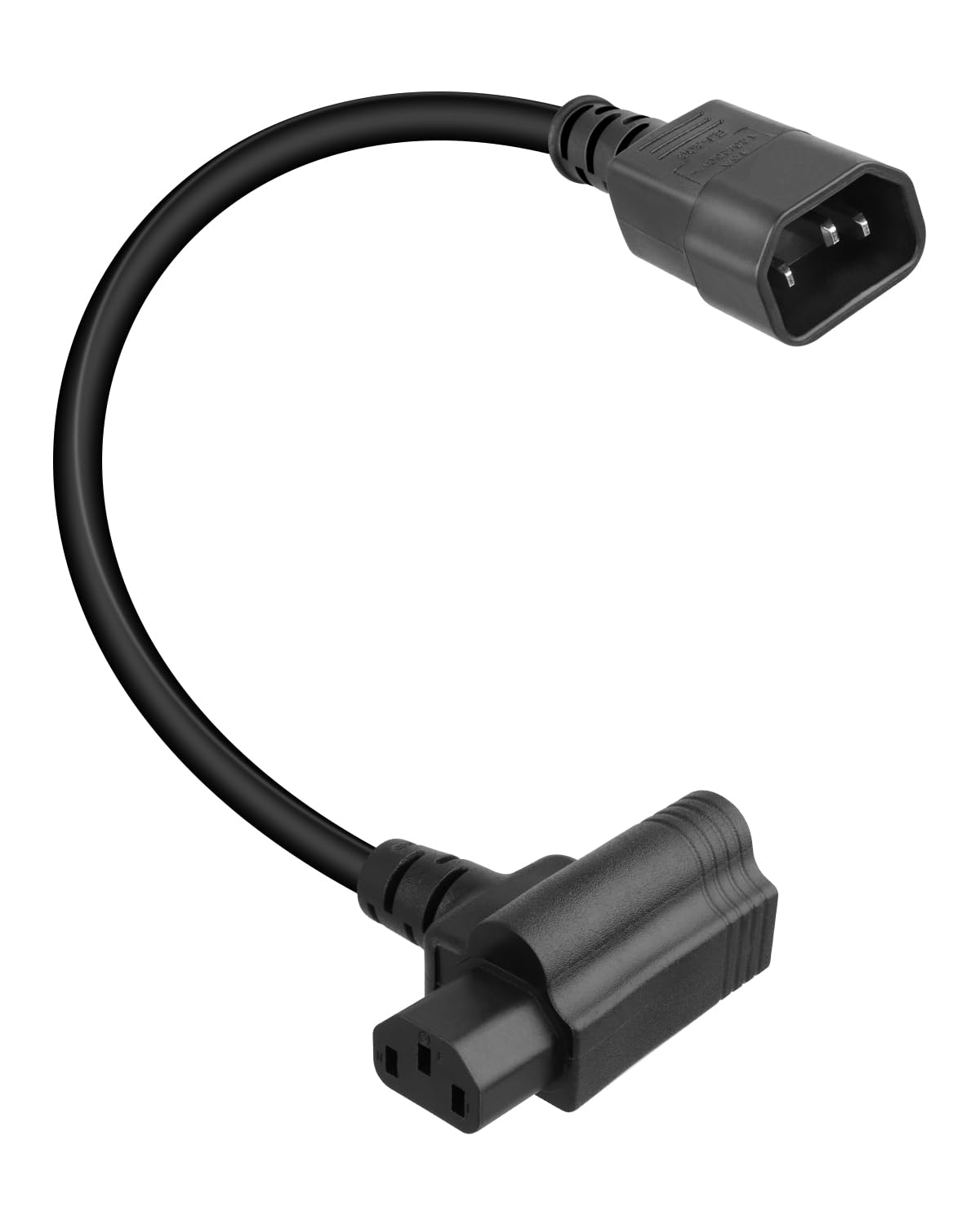 RIIEYOCA IEC 320 C14 to NEMA 5-15R+C13 Y Splitter Power Cord,C14 Male to C13 Female+Nema 5-15R Female Replacement Extensinon Cable for Speakers,Computers,Printers(60CM/2FT)