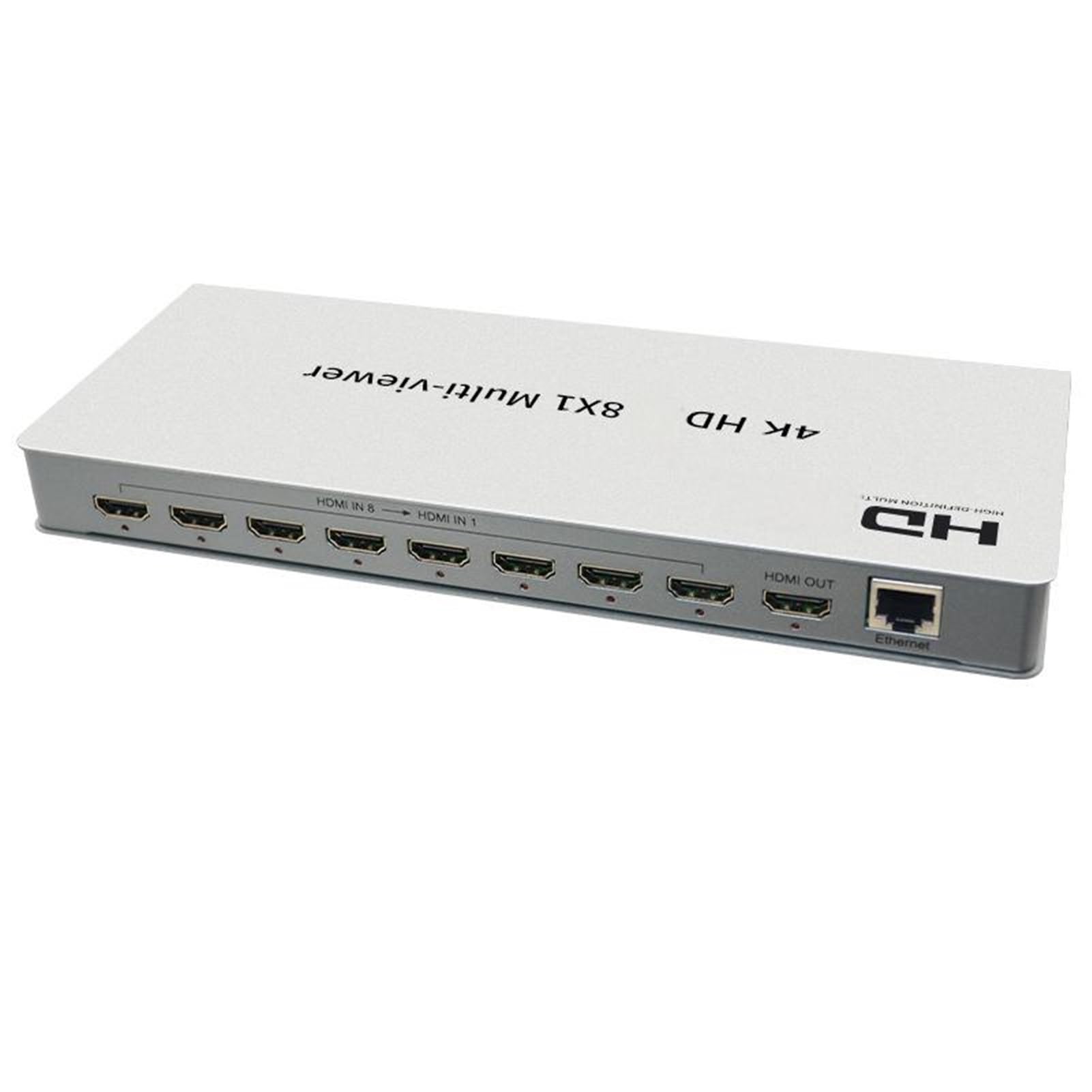 Multi-viewer 4K H 8x1 for HDMI 8 in 1 out 1080P 60Hz Seamless Switcher PC su Monitor/TV Convertitore Video Divisore con Ampia compatibilità, Facile da configurare