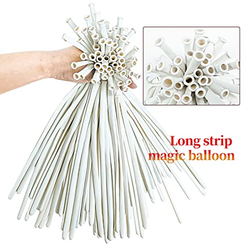 Image of 260 Balloons White Twisting Animal Balloon Thickening Latex Modeling Long Magic Balloon for Animal Model Skinny Clown Christmas Birthday Wedding Party Garland Decorations 100pcs