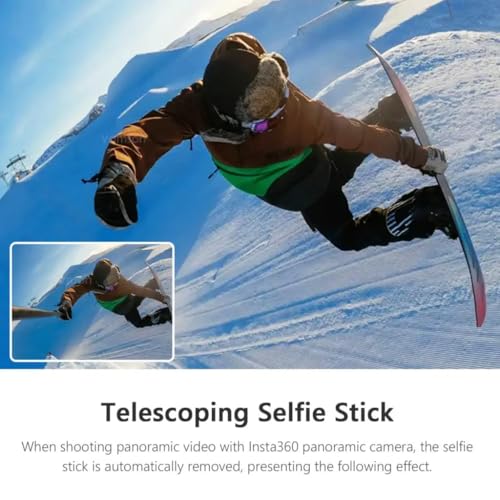 Image of 3 in 1 Bullet Time Handle Grip with Invisible Stick 360 Degree Rotation for Action Camera Insta 360 One X4, X3, ONE R, RS, Ace Pro, RS Go 3, RS Go 2 (Handle Grip + Stick)