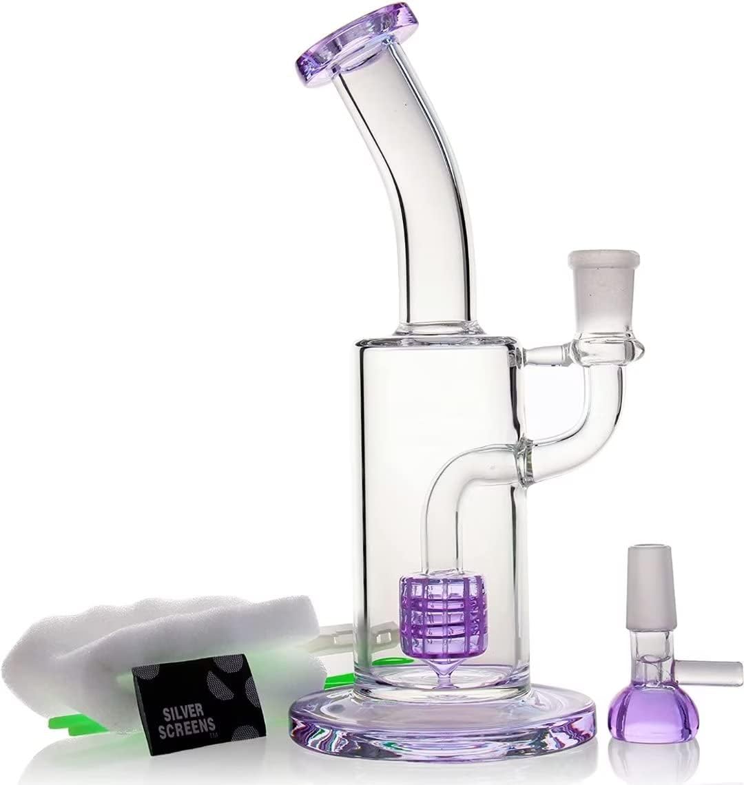 Bong à eau en verre pour fumer Bong Pipe Bol en verre Accessoires 14,5