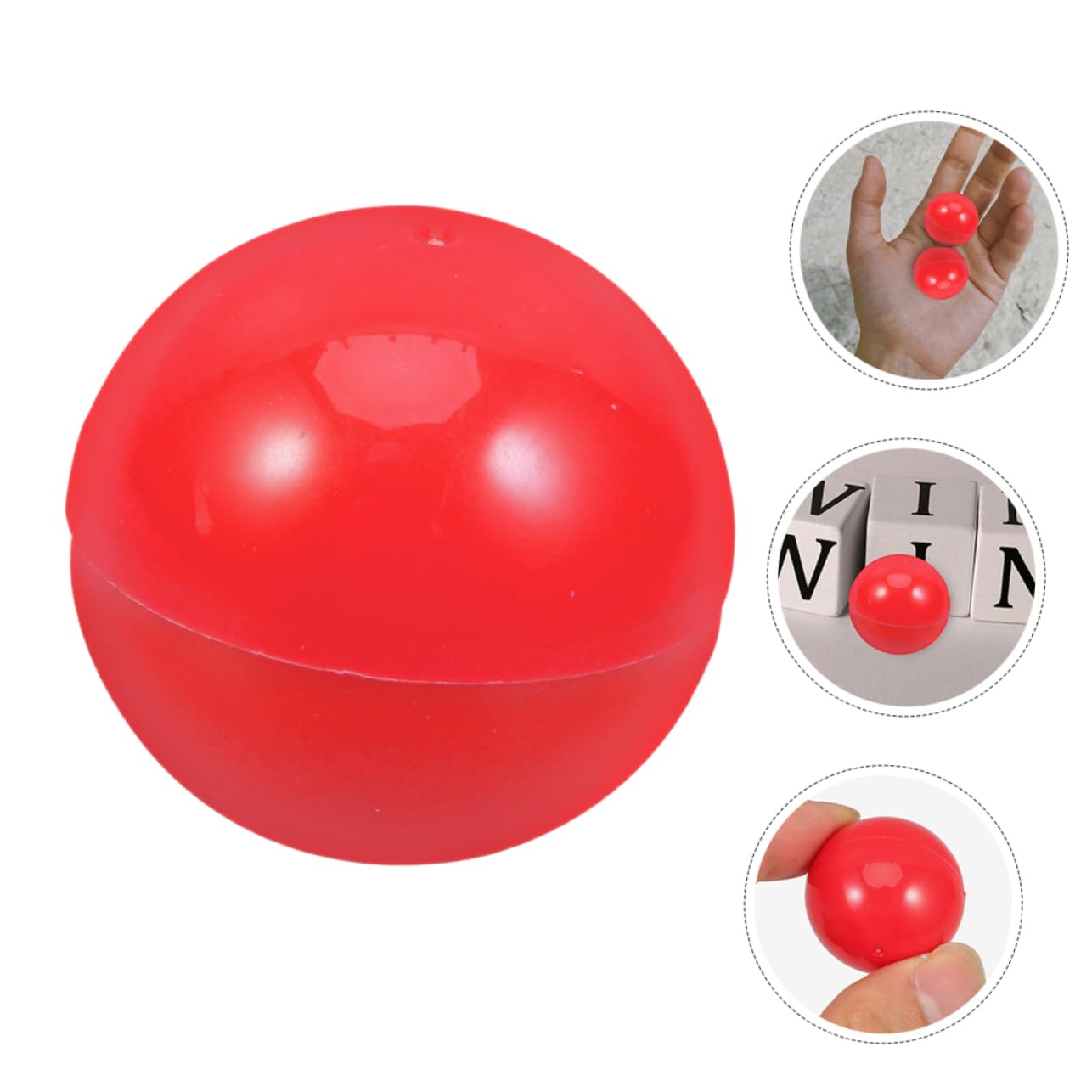 STOBAZA 25pcs Plastic Raffle Balls Red Pong Balls for Game Night Party Activity Props