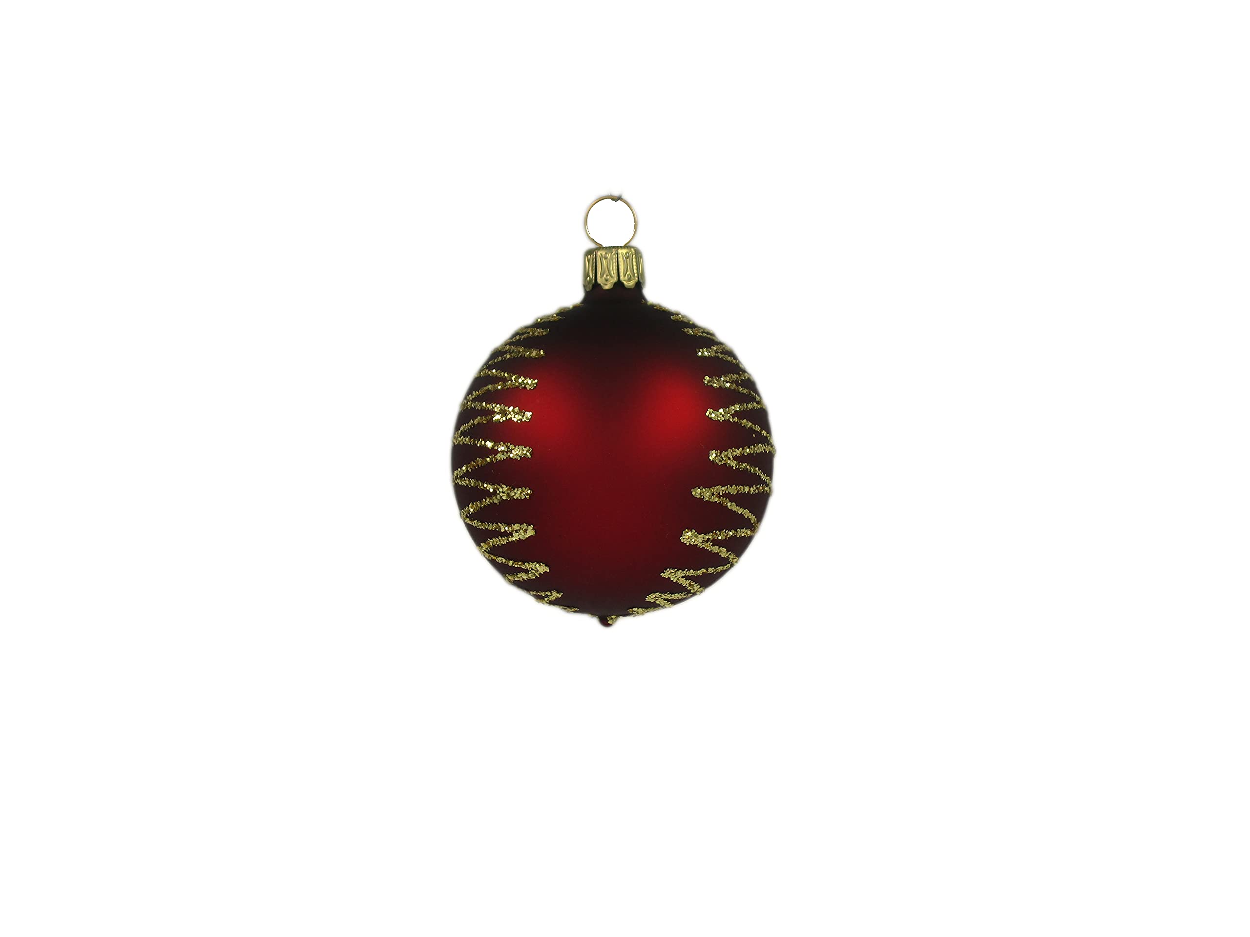 Thüringer Christbaumschmuck Exclusiv Rot dunkelrot weihnachtsrot Mix 6cm Handarbeit Germany 12er Set