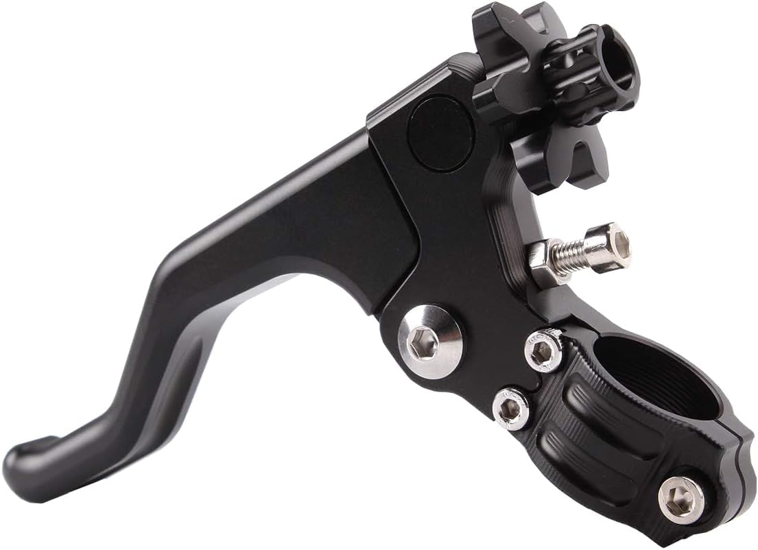 BEQLXTA Brake Clutch Adjustable Lever​ 7/8" 22mm Motorcycle Short Stunt Clutch Lever for RM85 RM125 RM250 RMZ250 RMZ450 RMX250R RMX250S DRZ400R DRZ400S DR250R(Black)