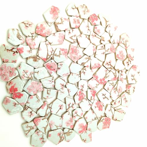 1.1 LB Porcelain Ceramic Mosaic Tiles,Broken Irregular Mosaic Tiles for